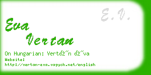 eva vertan business card